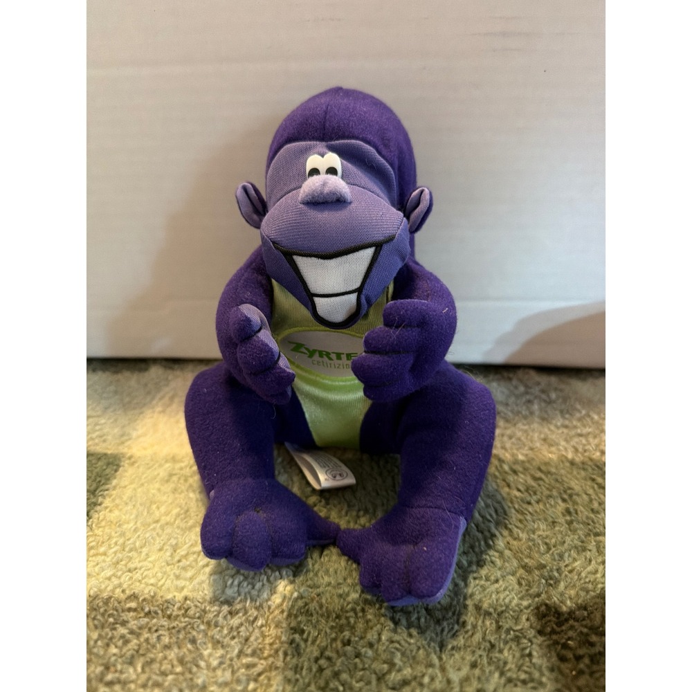 Vintage Zyrtec Cetirizine HCl promotional plush‎ monkey